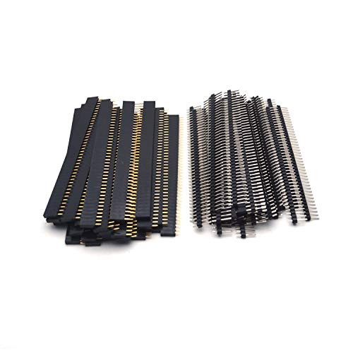 Antrader 60 Pcs 40 Pin 2.54mm Male and Female Pin Header PCB Connector Strip for Prototype Shield Antrader 60 Pcs 40 Pin 2.54mm Male and Female Pin Header PCB Connector Strip for Prototype Shield
