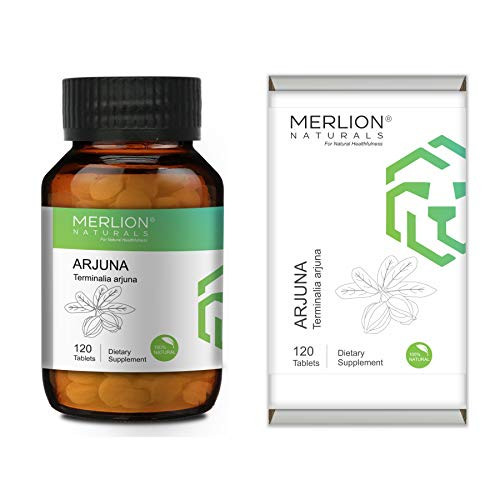 Merlion Naturals Arjuna Tablets Terminalia arjuna- All Natural- Pure Herbs 500mg x 120 Tablets Merlion Naturals Arjuna Tablets Terminalia arjuna- All Natural- Pure Herbs 500mg x 120 Tablets
