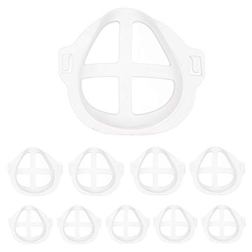 10PCS 3D Face Mask Bracket- Mask Inner Support Frame for Comfortable Breathing - Soft Silicone Mask Internal Bracket Creating More Space for Lipstick Protector Washable Reusable