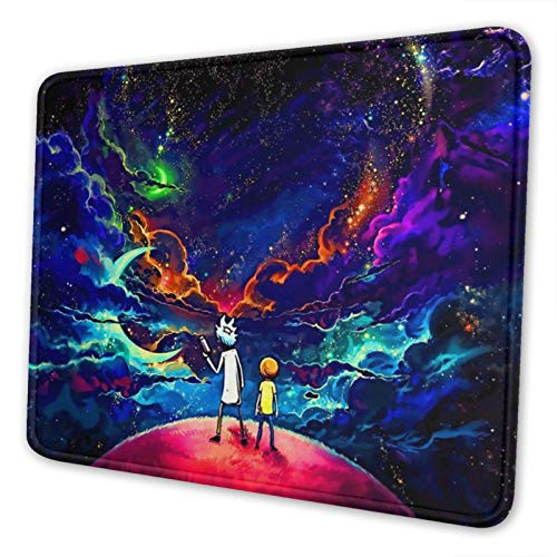 Anime Rick and Morty Night Sky Space Stars Gaming Non-Slip Mouse Pad Rubber Base Waterproof Mousepad for Office Computer Laptop Home Desk