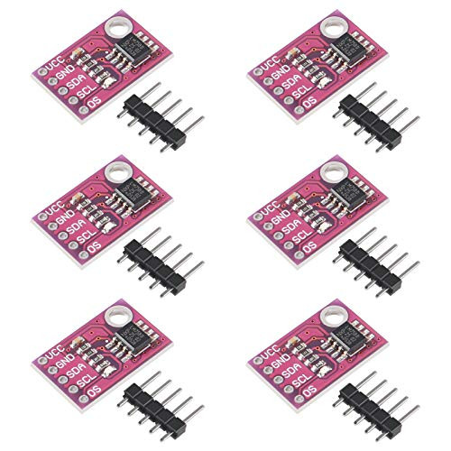 AITRIP 6PCS LM75A Temperature Sensor High-Speed I2C Interface Development Board Module