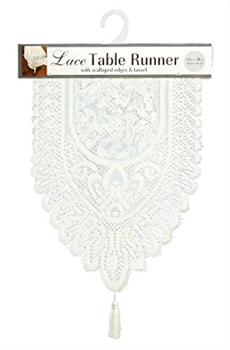 Ritz Lace Table Cloth Runner- 13 X 36- Ivory