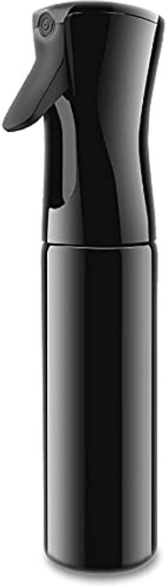 Hair Spray Bottle- YAMYONE Continuous Water Mister Spray Bottle Empty- Aerosol Fine Mist Curly Hair Spray Bottle for Taming Hair in Morning- Hairstyling- Plants- Pets- Cleaning-10oz/300ml Black