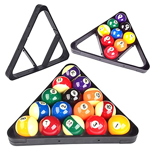 LesunSport Billiards Ball Triangle Rack Pool Table Ball Holder Positioning Rack for Regulation Size Billiard Balls
