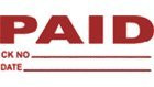 PAID With Check and Date Self-Inking Stamp -Red
