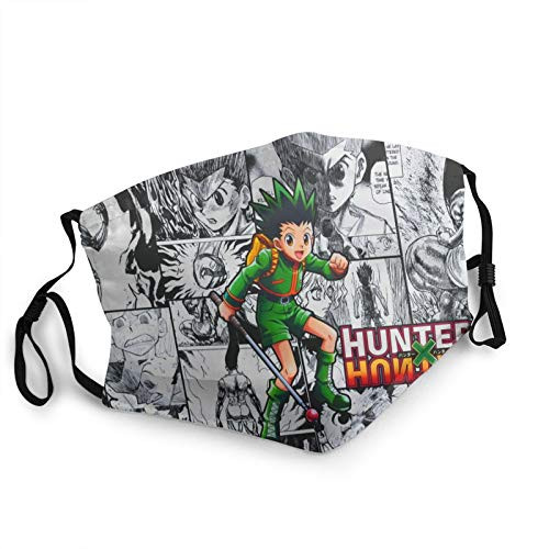 Hunter x Hunter Gon Freecss Anime Adjustable Face Mask With Filter Pocket Reusable Washable and Bandana Breathable Balaclava Cover Shield for Mens Womens