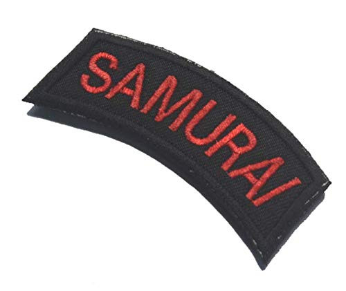 Samurai Tab Military Patch Fabric Embroidered Badges Patch Tactical Stickers for Clothes with Hook  and  Loop