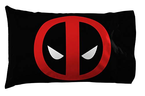 Jay Franco Marvel Deadpool Twist 1 Pack Pillowcase - Double-Sided Kids Super Soft Bedding -Official Marvel Product-