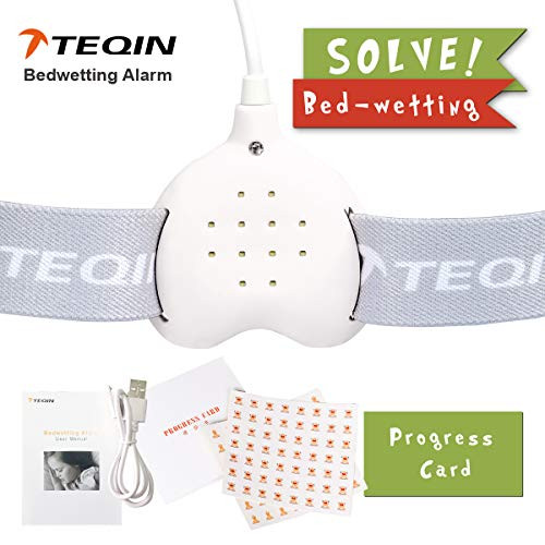 Bedwetting Alarm, 3 Modes, Rechargeable Lithium Battery(High Capacity) with Loud Sound and Strong Vibration for Bedwetters, Potty Training for Boys, Girls, All Kids(White)