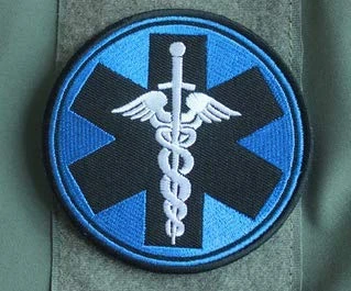 Medic EMT TAB Fastener SWAT OPS Military Patch Fabric Embroidered Badges Patch Tactical Stickers for Clothes with Hook  and  Loop