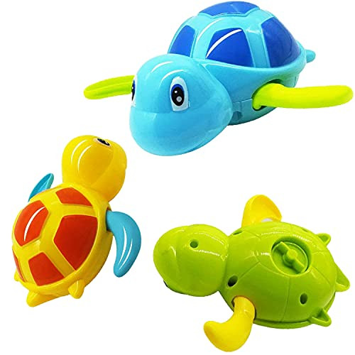 Homeura Baby Bath Toy- Baby Bathtub Wind Up Swimming Turtle Toys Bathtub Pool Toys Cute Water Play Sets for Kids Boys Girls- ABS Material 3 Pcs Homeura Baby Bath Toy- Baby Bathtub Wind Up Swimming Turtle Toys Bathtub Pool Toys Cute Water Play Sets for Kids Boys Girls- ABS Material 3 Pcs