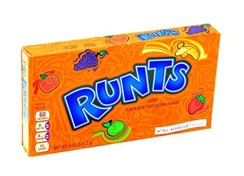Runts Assorted Candy- 1 Count -SUGAR CANDY - THEATER SIZE-