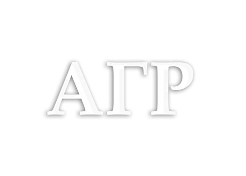 Officially Licensed Alpha Gamma Rho 8" x 3" Window Decal - White