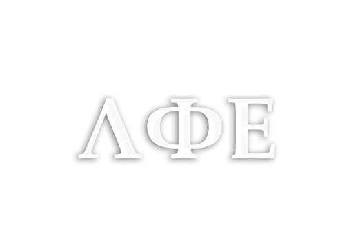 Officially Licensed Lambda Phi Epsilon 8" x 3" Window Decal - White
