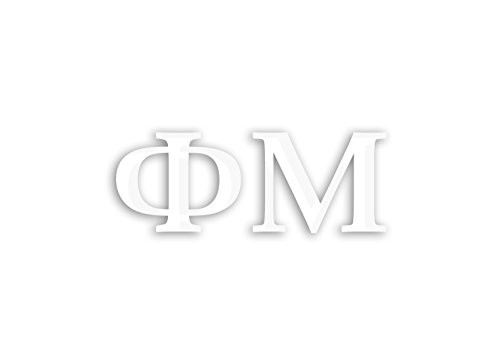 Officially Licensed Phi Mu 8" x 3" Window Decal - White