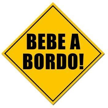 Caution Sign Bebe A Bordo Sticker -Spanish Baby Hispanic Board Espanol-
