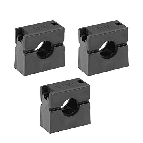 uxcell Corrugated Tube Holder AD10 Plastic Mounting Bracket Pipe Clamp Clips with Double Struts 3Pcs