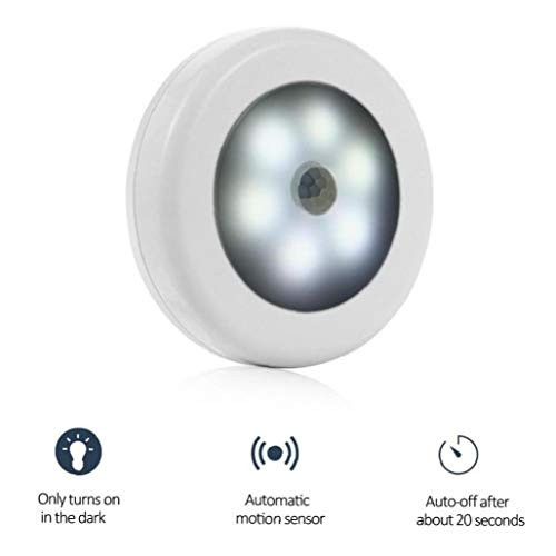 Household Led Night Light Wireless Light Wall Lamp Infrared Pir Motion Sensor Light Auto On/Off Cabinet Stairs Light White
