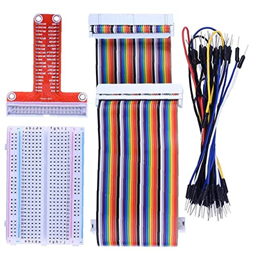 Breakout Expansion Kit Breadboard Raspberry Pi T-Type Board Jumper Wires Tie Points Solderless Extension Cable