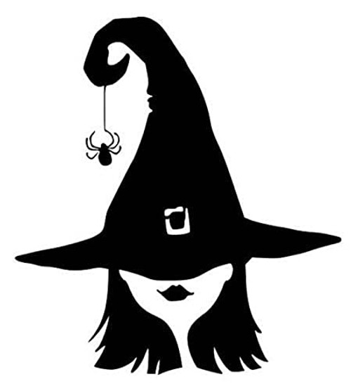 Sexy Witch Spider Vinyl Sticker Decals for Car Bumper Window Laptop Tablet Phone -Black- 4-inches-