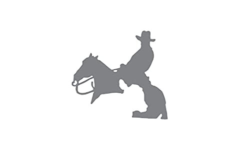 Cow Horse Vinyl Sticker Decals for Car Bumper Window Laptop Tablet Phone -Silver- 4-inches-