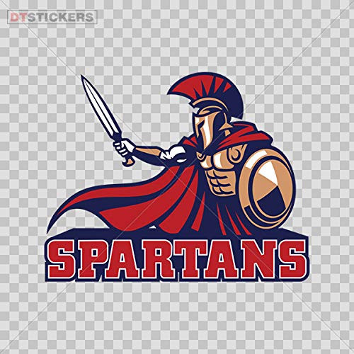 Vinyl Stickers Decals Spartan Warrior with Shield and Sword Garage Home Window 7 X 5.53 in.