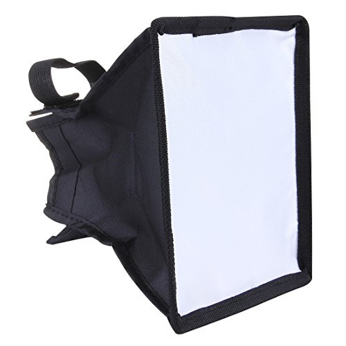 JINYANG Softbox Portable Flash Folding Soft Box- Without Flash Light Holder- Size: 15 x 17 cm-Black  Plus  White- JINYANG