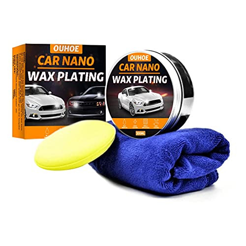 Littryee Car Coating Wax- Plating Set Car Anti-Scratch Wax for Removing Deep Scratches and Stains- Premium Auto Paint Scratch Repair Wax Glossy Wax for Scratches Fast Repair