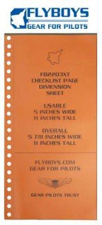 FLYBOYS Checklist Pages - Extra Tall Pages for Big Checklist