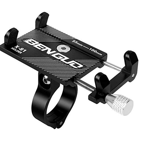 AMOYER 1pc Aluminum Alloy Bicycle Mobile Phone Bracket Shockproof Bike Phone Holder Fork Mounts Motorcycle Mobile Phone Navigation Bracket Holders