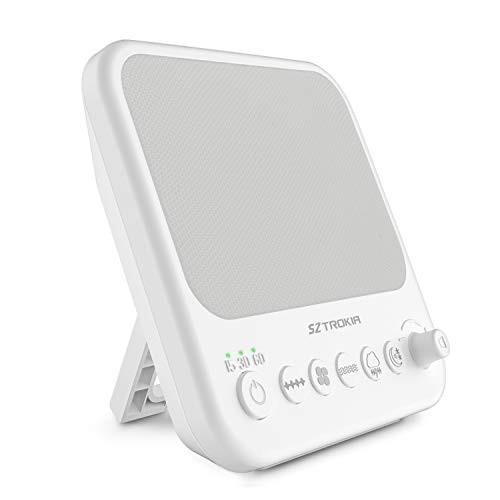 White Noise Machine, Sztrokia Sleep Sound Machine for Baby, Office Privacy, Travel, Insomniac -10 Unique Sound Therapy with Fan Noise, White Noise and Natural Sounds, Sleep Timer, USB Charger Port