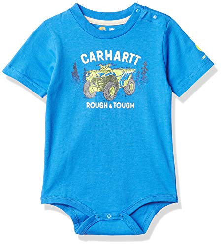 Carhartt Boys' Short Sleeve Bodyshirt- Palace Blue- 18 Months