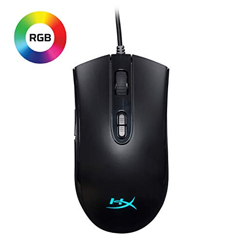 HyperX Pulsefire Core - RGB Gaming Mouse, Software Controlled RGB Light Effects & Macro Customization, Pixart 3327 Sensor up to 6,200DPI, 7 Programmable Buttons, Mouse Weight 87g (HX-MC004B)
