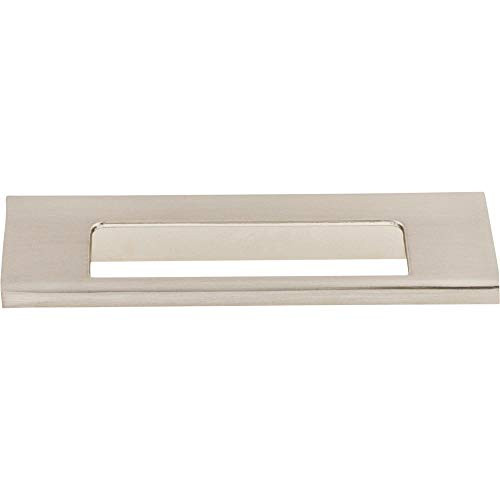 Top Knobs TK520BSN Mercer Collection 3-3/4" Europa Cut Out Tab Pull- Brushed Satin Nickel