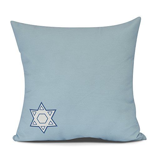 E by design Star's Corner Light Decorative Geometric Throw Pillow 16" Blue
