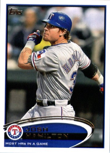 2012 Topps Update Series Baseball Card  US192 Josh Hamilton Record Checklist Texas Rangers