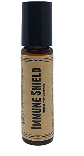 Immune Shield Pre-Diluted Essential Oil Roll-On Blend 10ml -1/3oz- - Flu- Viruses- Colds- Antiseptic- Improved Thieves Formula