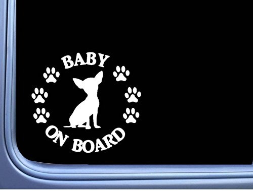 EZ-STIK Baby on Board Chihuahua L519 6" Sticker Dog Decal EZ-STIK Baby on Board Chihuahua L519 6" Sticker Dog Decal