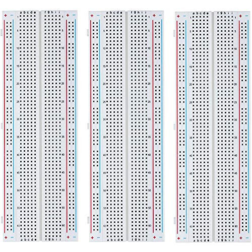 Breadboard 830-point Solderless Prototype Pcb Board Kit Mb-102 Test Universal Orifice Board Used for Arduino Proto Shield Distribution Connection Block White