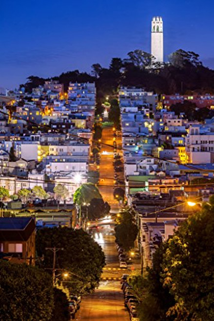 Coit Tower San Francisco California at Night Photo Photograph Cool Wall Decor Art Print Poster 12x18 Coit Tower San Francisco California at Night Photo Photograph Cool Wall Decor Art Print Poster 12x18