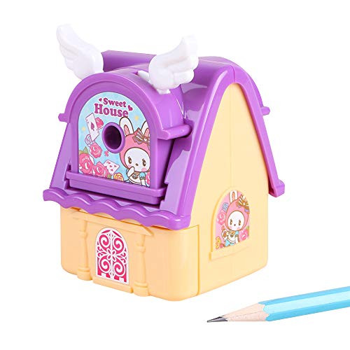 Cartoon House Pencil Sharpener- Kids Hand held Manual Pencil Sharpener for Desk and School Supplies Kids' Best Gift Ideas