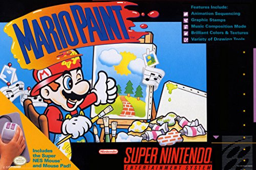 Pyramid America Mario Paint Super Nintendo NES SNES Game Series Box Art Yoshi Luigi Princess Print Cool Wall Decor Art Print Poster 12x18