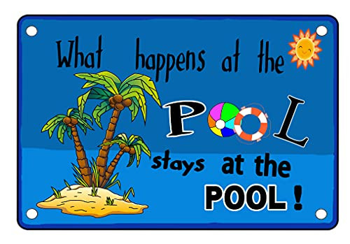 ICRAEZY What Happens at The Pool Stays at The Pool Tin Sign 8x12 inch Funny Pool Metal Tin Sign Wall Decor 8x12 inch ICRAEZY What Happens at The Pool Stays at The Pool Tin Sign 8x12 inch Funny Pool Metal Tin Sign Wall Decor 8x12 inch