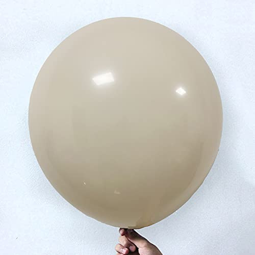 White Sand Balloons 18 Inch 10 Pcs Baby Shower Party Balloons Happy Birthday Decoration Balloons Cream White Helium Balloons
