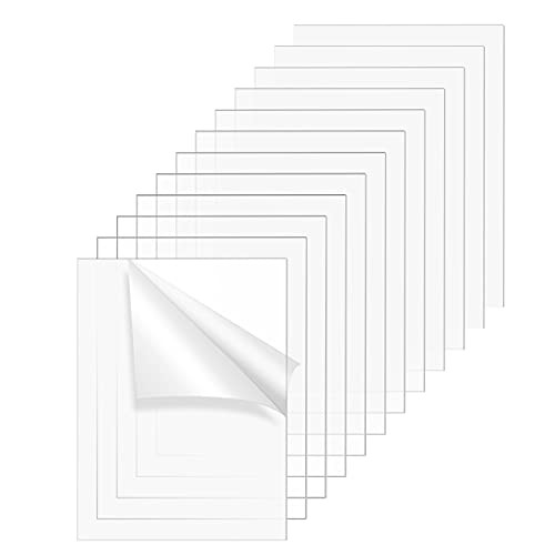 BCCY 5x7Acrylic Sheet Clear Plexiglass Sheets 0.04Thick Transparent PETG Plexi Glass Board with Protective Film for Picture Frame Glass Replacement- DIY Projects Display- Painting Crafting -12 PC-