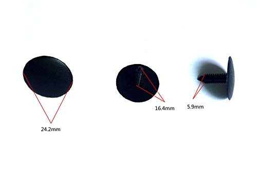 LINGYUE 100pcs Plastic Fastener Rivet Clips Fender and  Bumper Shield Retainer- Auto Body Clips