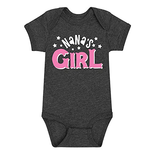 Nana's Girl - Infant Baby One Piece Heather Charcoal