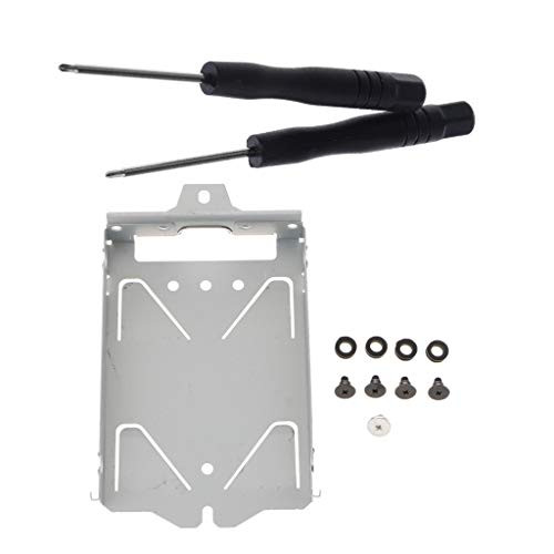 KESOTO for PS4 4 Pro Hard Disk Drive HDD Mounting Bracket Caddy Replacement Housing  Plus  Tools- Silver