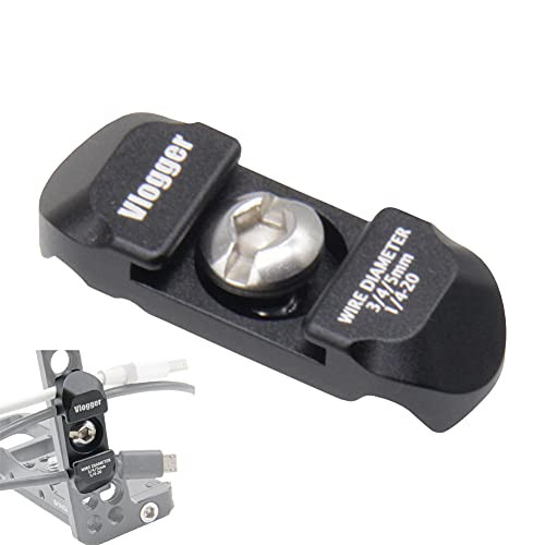 Cable Clamp with Cold Shoe Mount- Universal Cable Clip Lock for HDMI Power SDI Cable- Cold Shoe Adapter Bracket with 1/4" Screw for Camera Rig Cage Flash Video Light Microphone