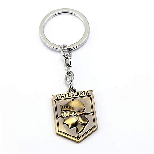 Wall Maria Shield Keychain For Anime Attack on Titan Fans Cosplay Keyring Accessories Jewelry Gifts MLEY800